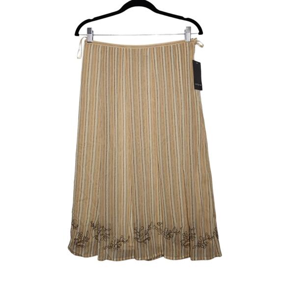 NWT Vintage y2k Jones New York Skirt Embroidered Pleated Fall Autumn Witchy Goth - Picture 1 of 5